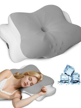 Cervical Neck Pillow Ergonomic Bed Pillow for Neck Support, Cooling Contour